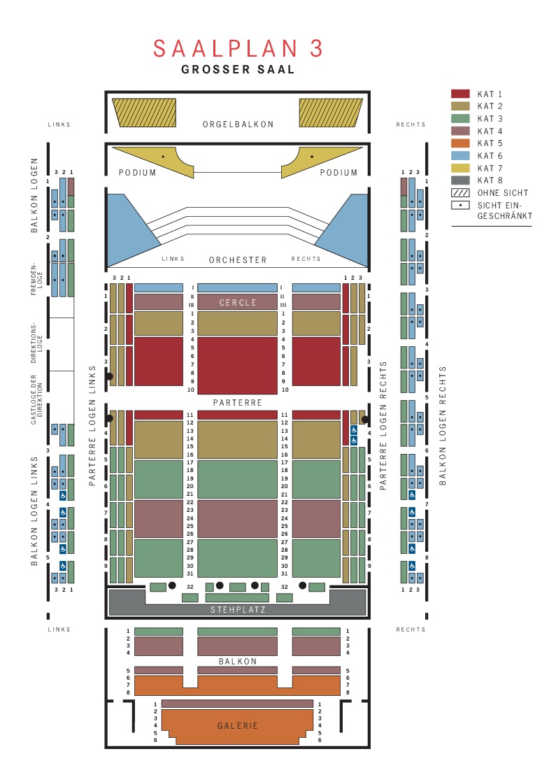Saalplan Musikverein